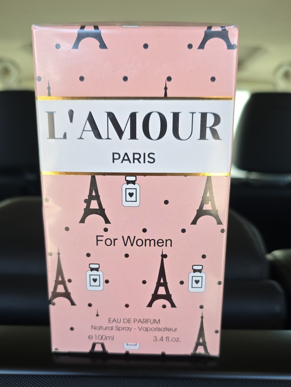 L'Amour Paris Women's Perfume - Pink and Gold Box